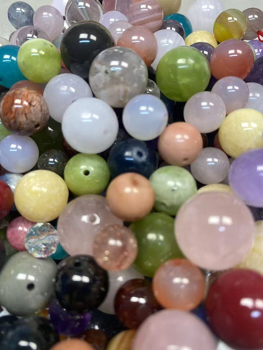 Translucent and clear beads coloeful